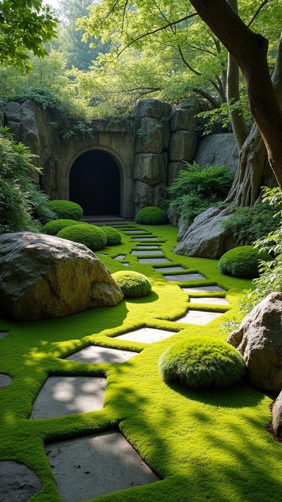 serene moss garden retreat