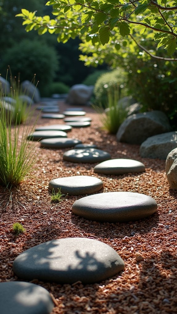 serene mulch garden design