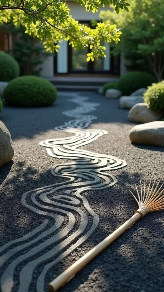 serene mulch zen garden