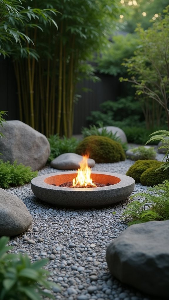 serene outdoor rock garden