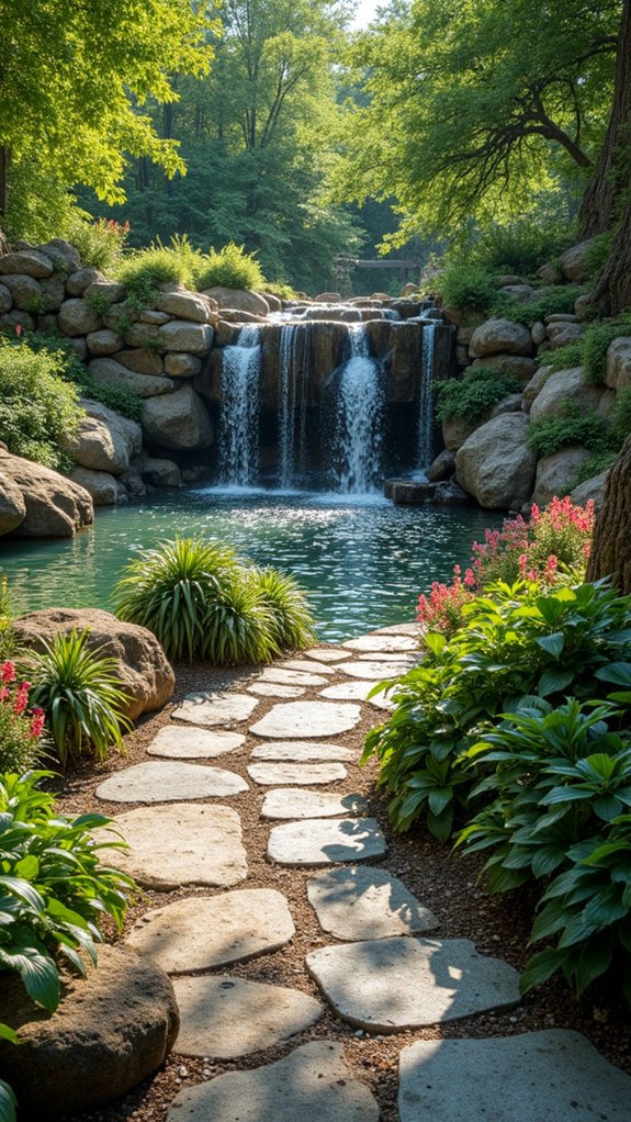 serene stone pathway oasis