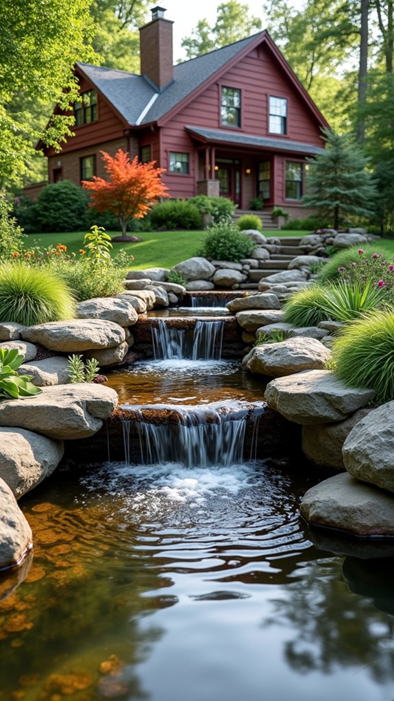 serene water stone accents