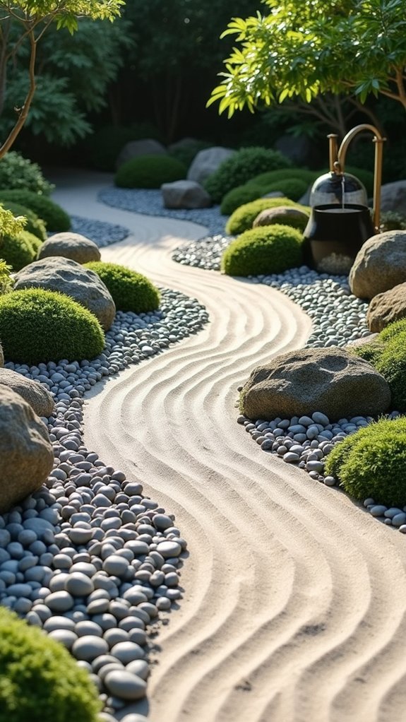 serene zen rock garden