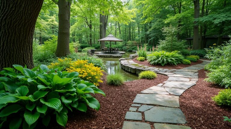 shade friendly mulch landscaping ideas