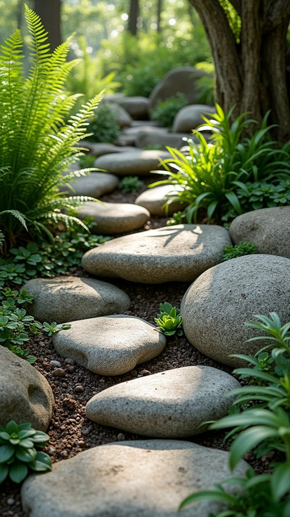 shade tolerant rock garden design