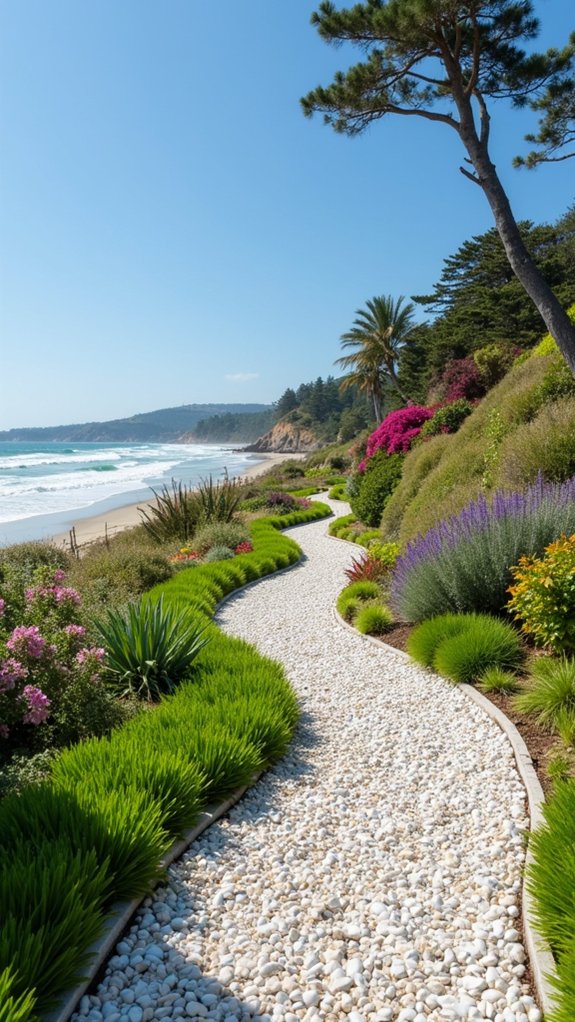 shell mulch enhances coastal gardens