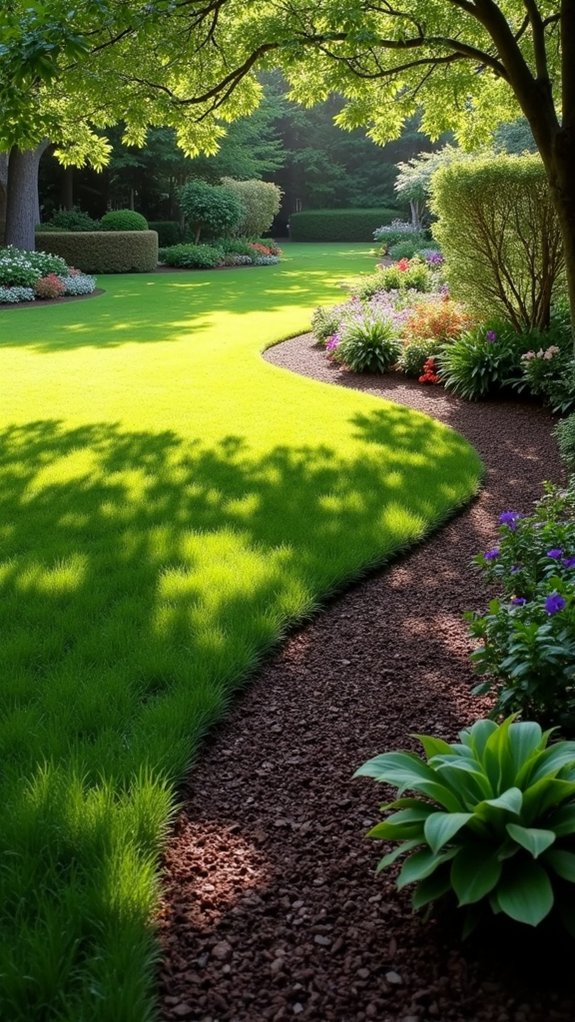 sinuous edging enhances gardens