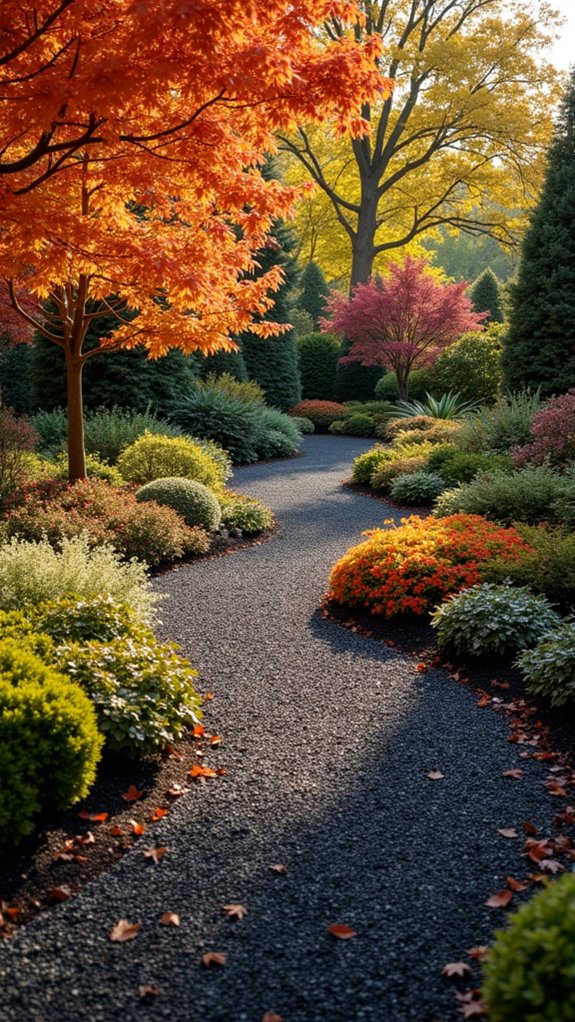 sleek elegance with black mulch