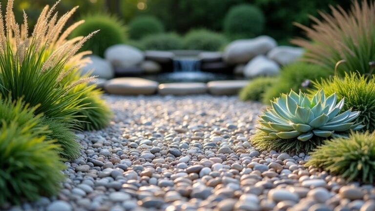 smart landscaping with pebbles