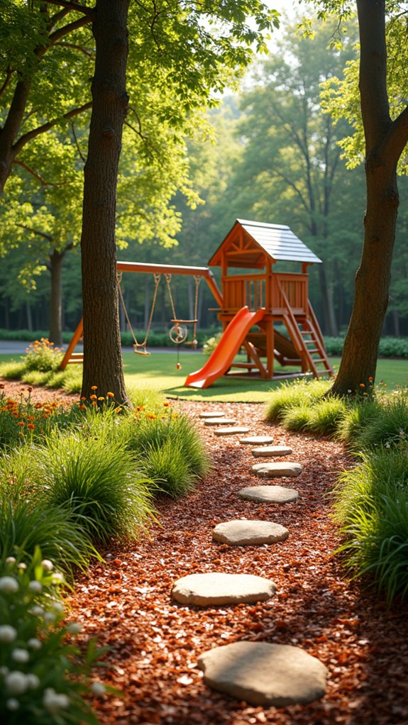 soft bark play area