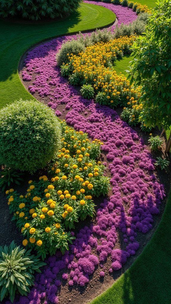 soft flowing garden borders