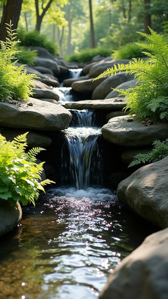soothing rock water feature