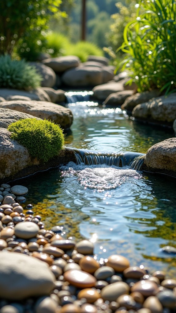 soothing stone water feature