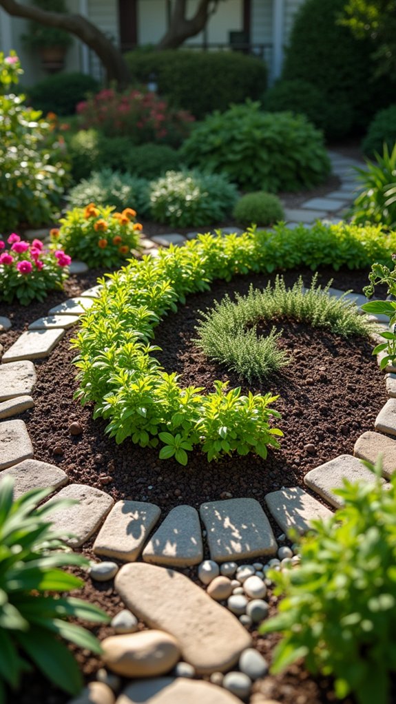 space saving herb spiral garden