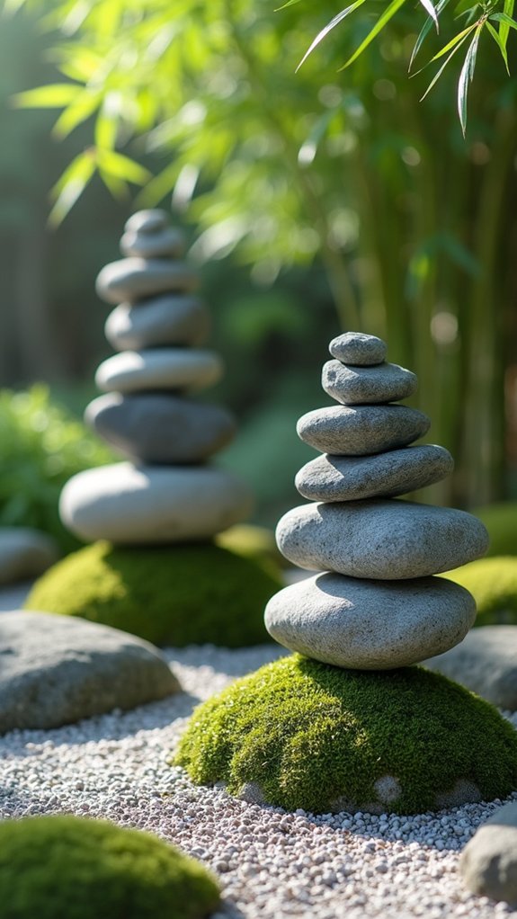stacked stones create tranquility