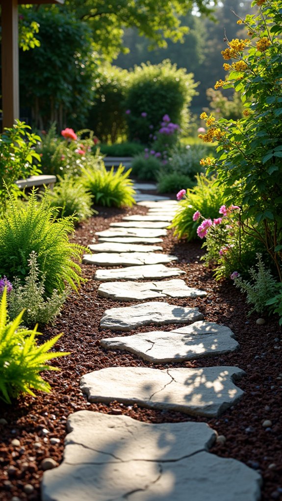 stone mulch walkway design