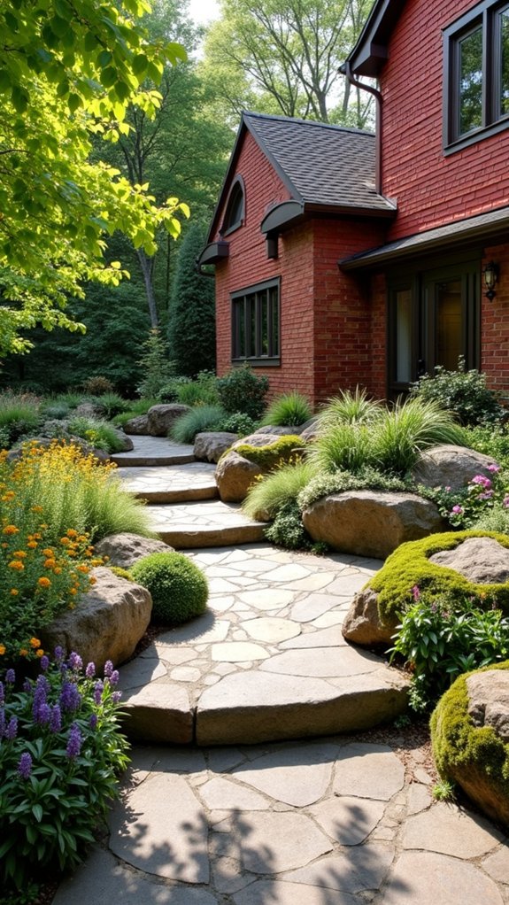 stone pathways enhance gardens