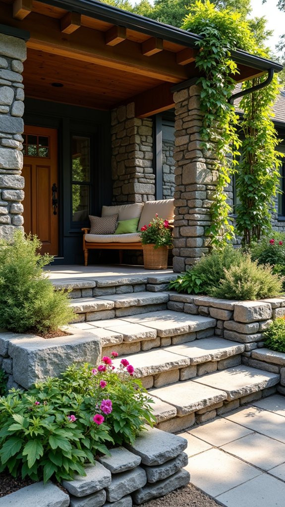 stone walls enhance landscaping