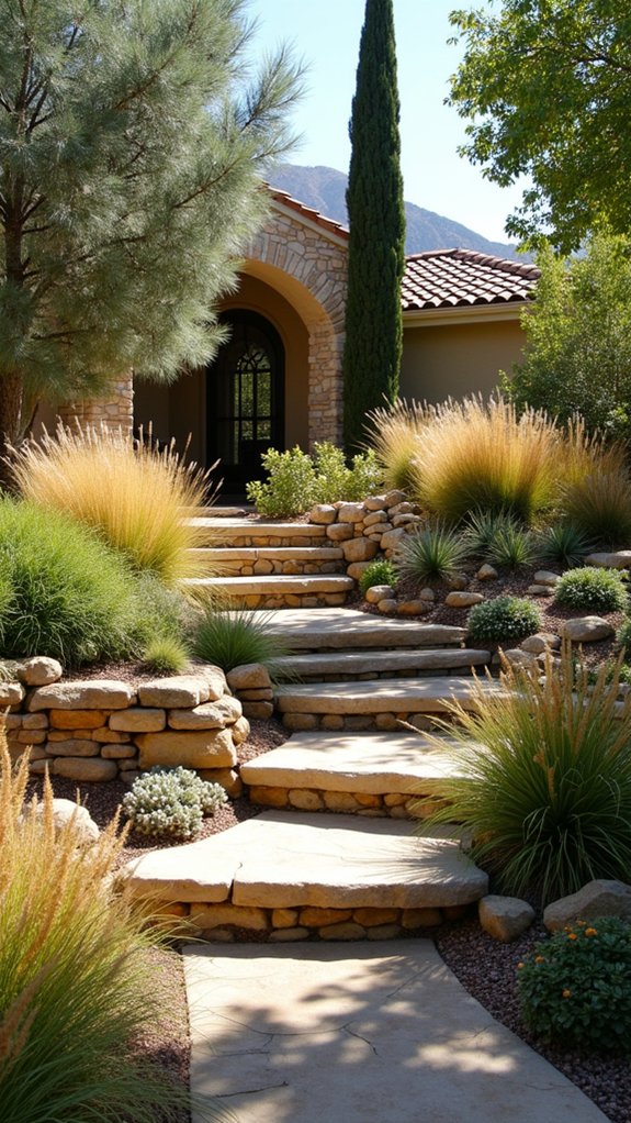stone walls enhance landscaping