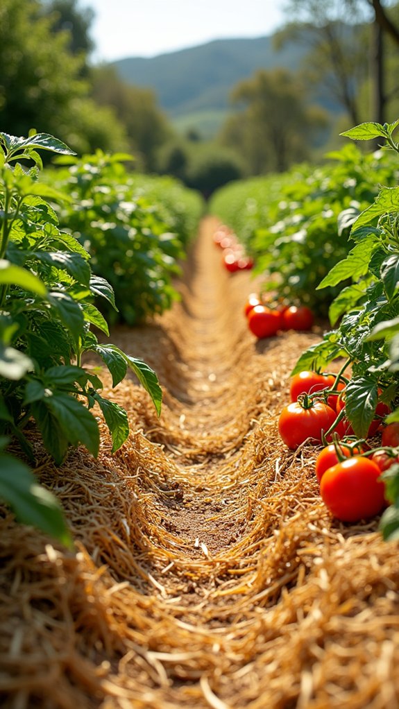 straw mulch benefits vegetable gardens