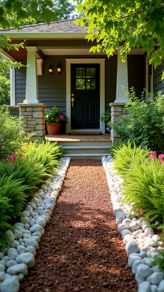 striking contrast with greenery