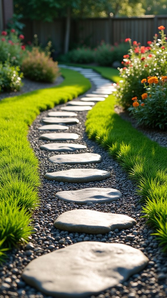 stunning river rock pathways