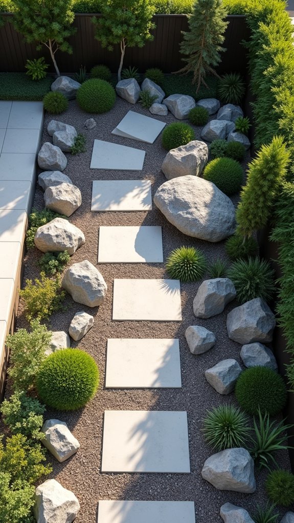 stylish gravel pathway design