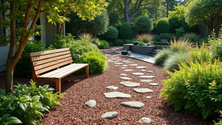stylish wood chip landscaping