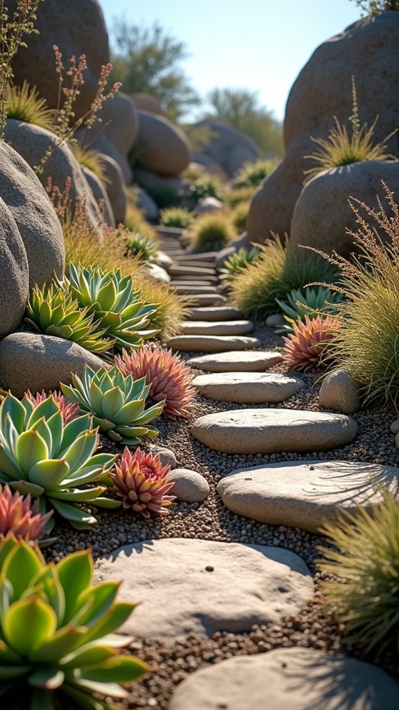 succulent rock garden design
