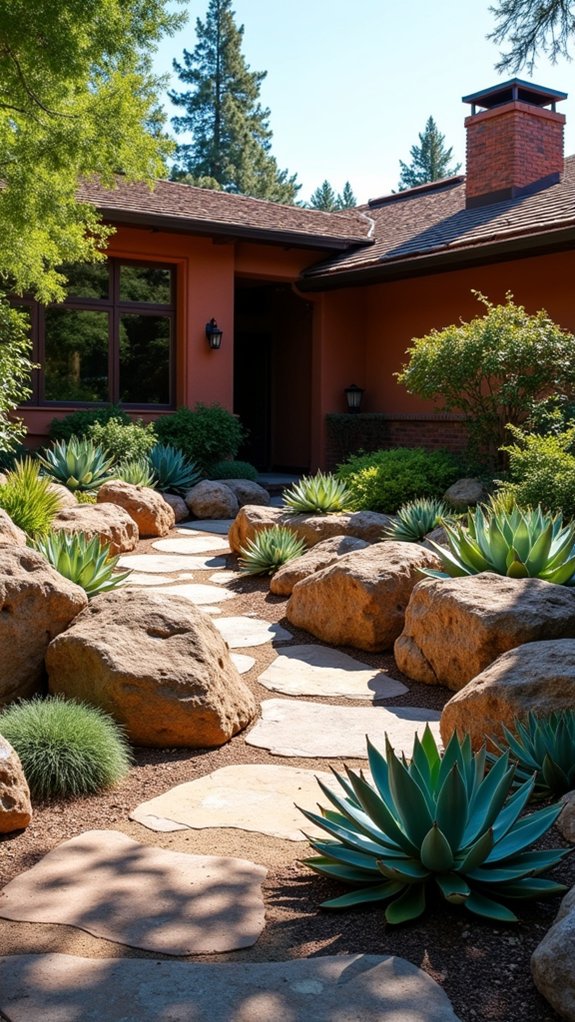 succulent rock garden design