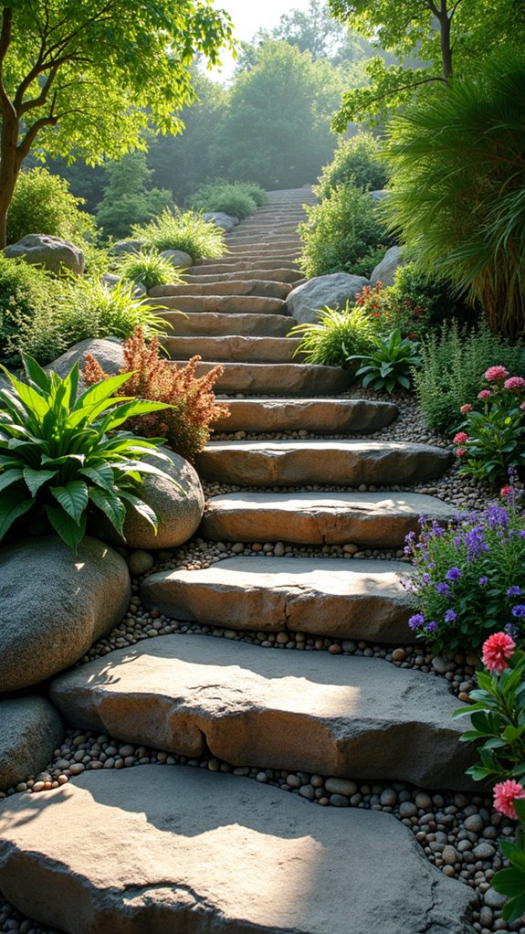 terraced rock steps beauty