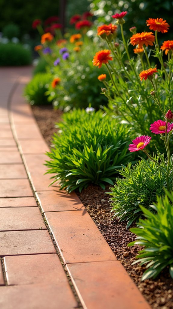 terracotta tile garden borders