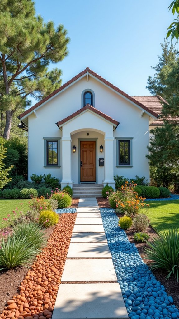 textured decorative rock borders