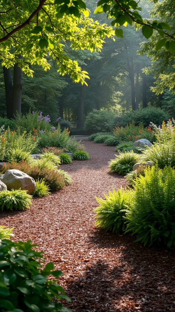textured garden bark mulch