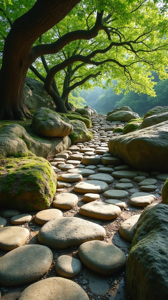 textured stone landscape arrangements