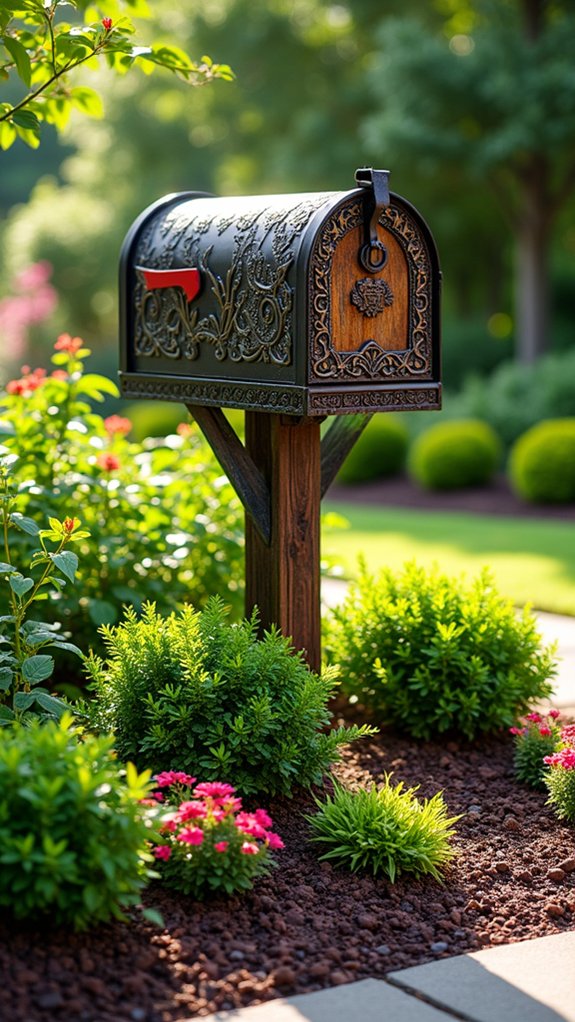 themed mailbox landscaping design