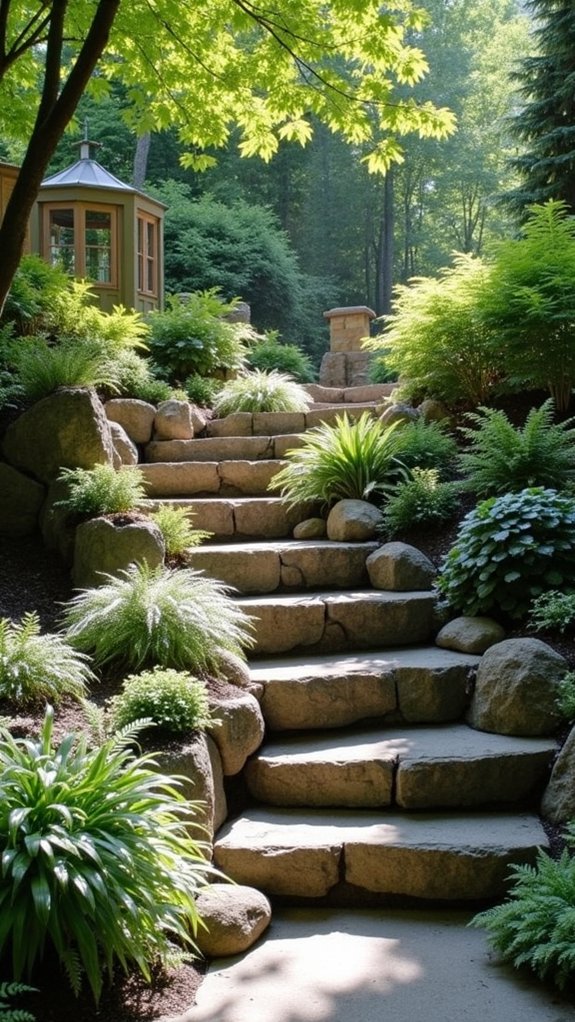 tiered rock planters creation