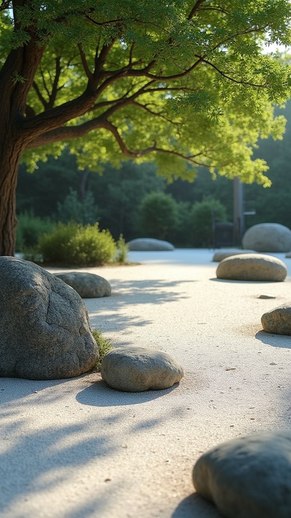 tranquil gravel zen garden