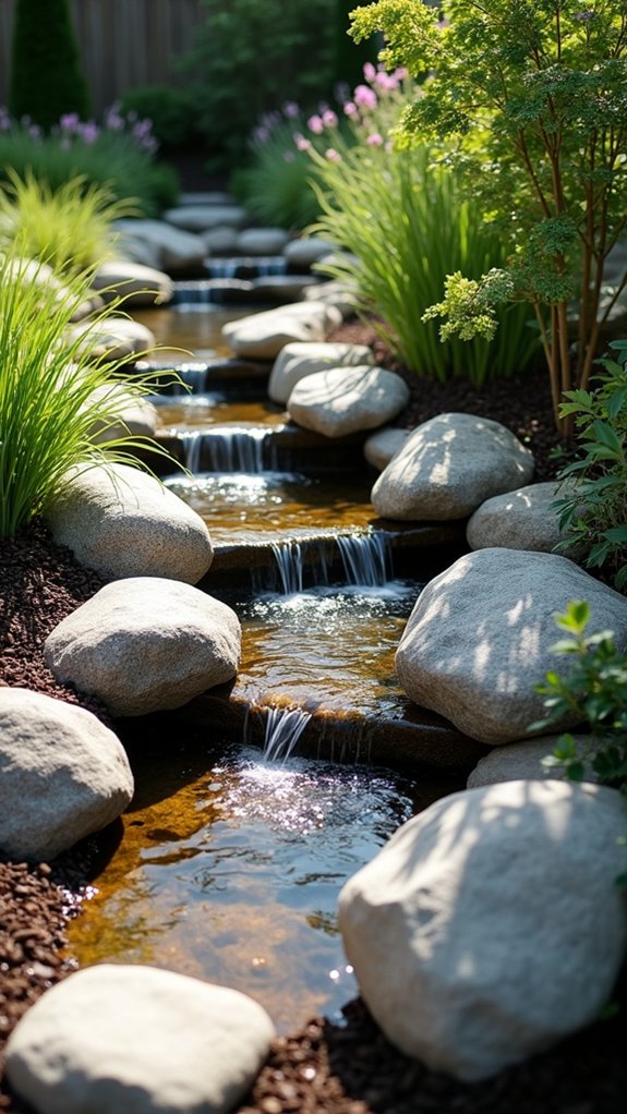 tranquil mulch river rock