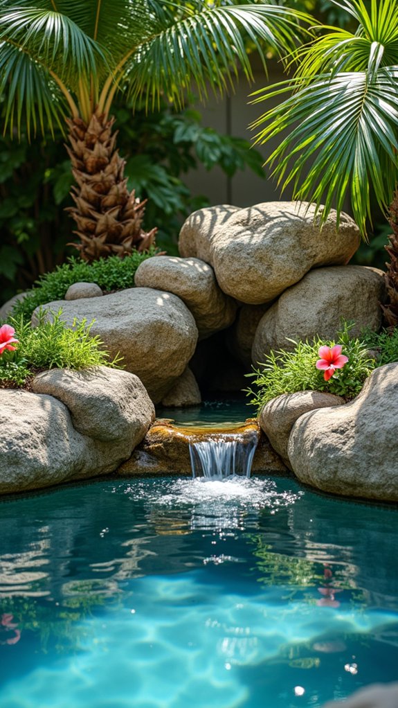 tranquil oasis with greenery