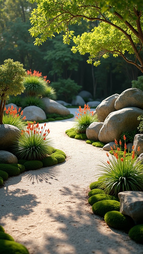 tranquil zen rock garden