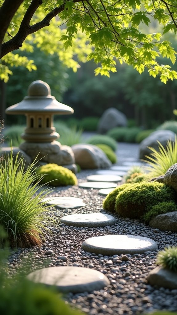 tranquil zen rock garden