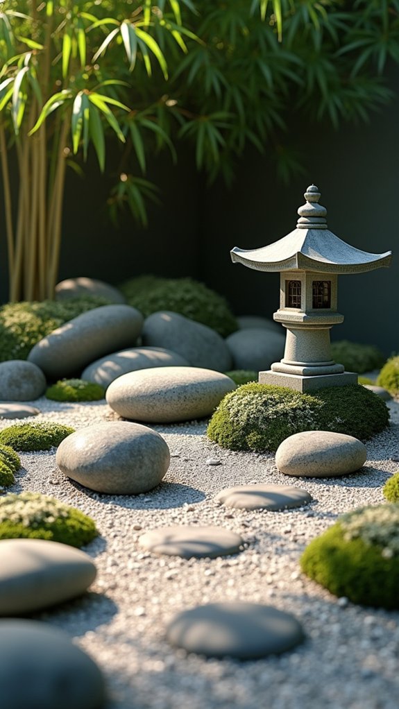 tranquil zen rock garden