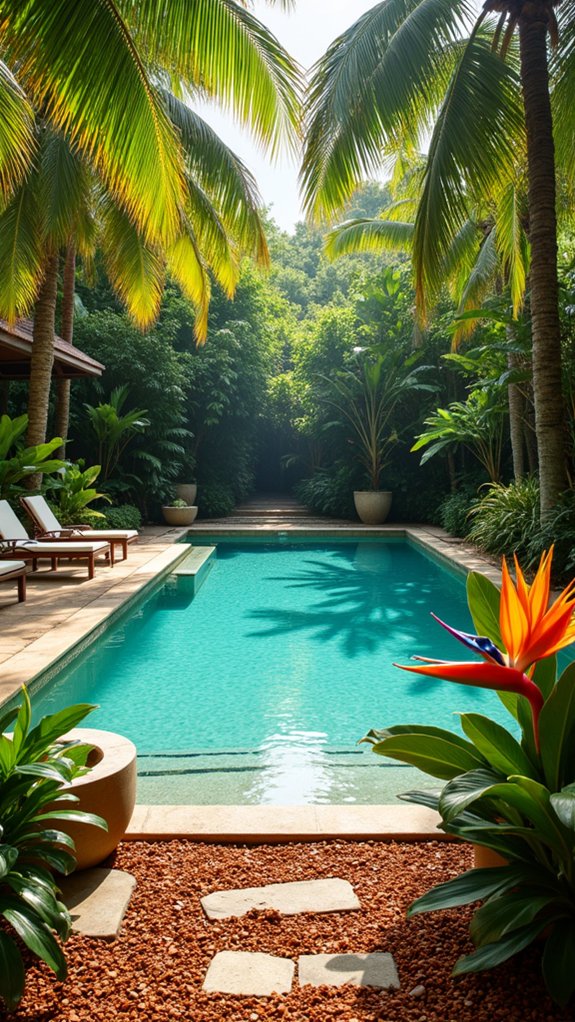 tropical poolside paradise created