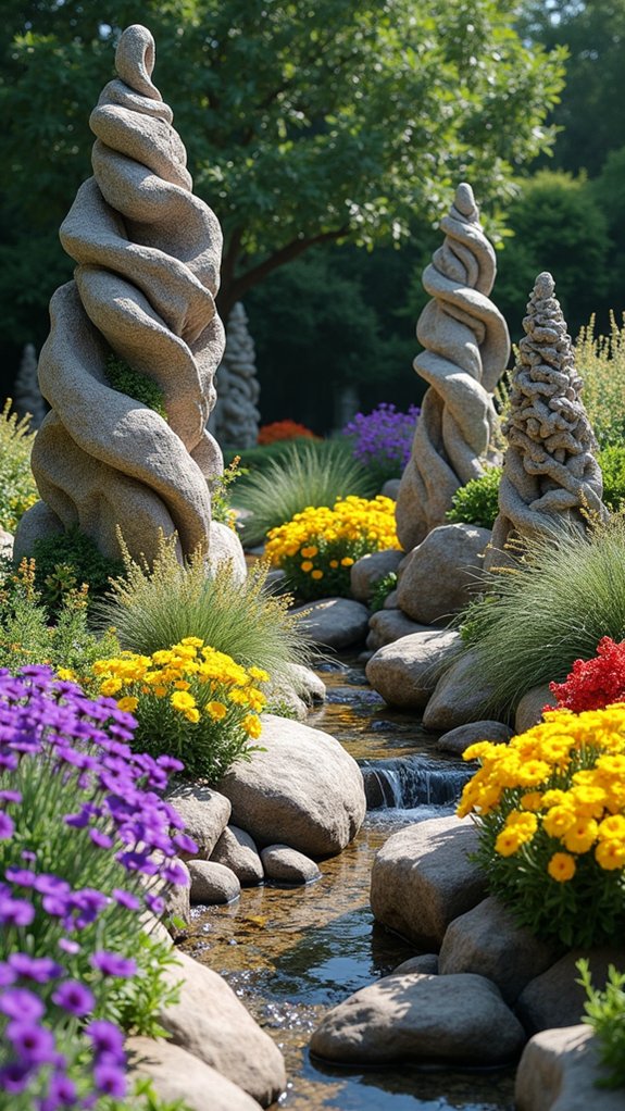 unique stone garden sculptures