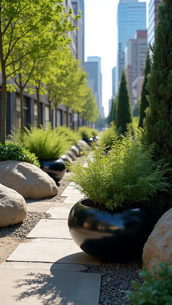 urban oasis with succulents