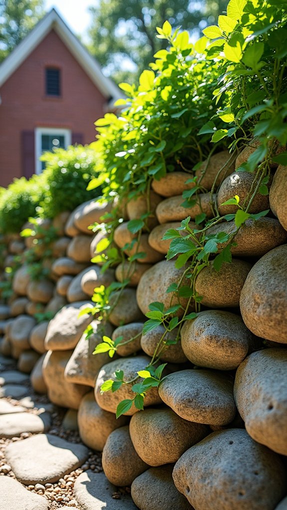 vertical garden with vines