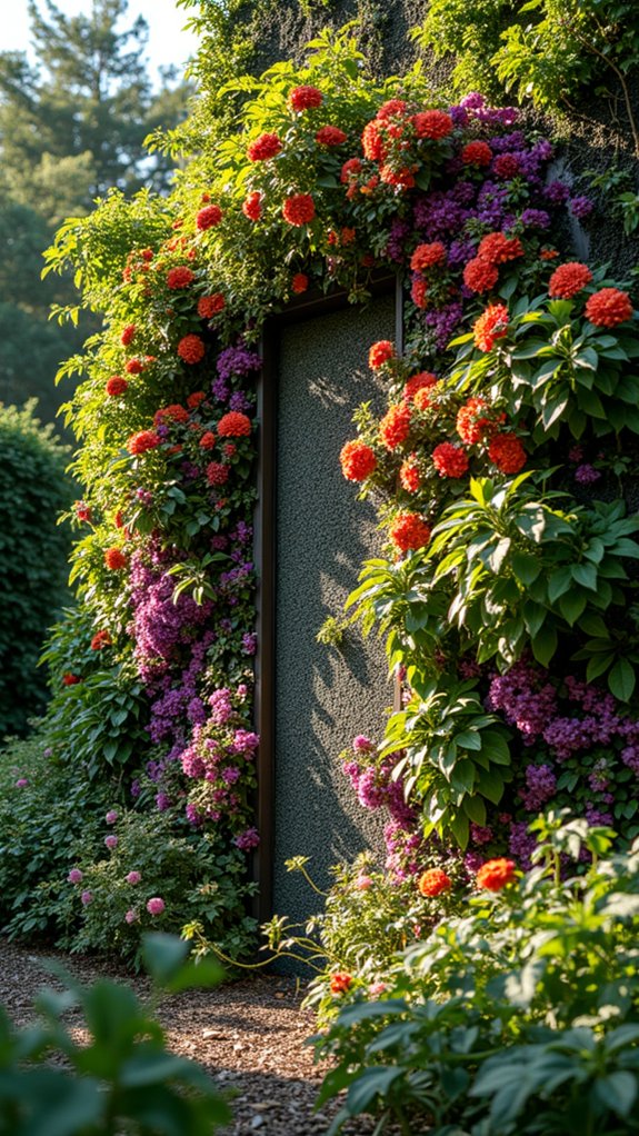 vertical gardens with flowers