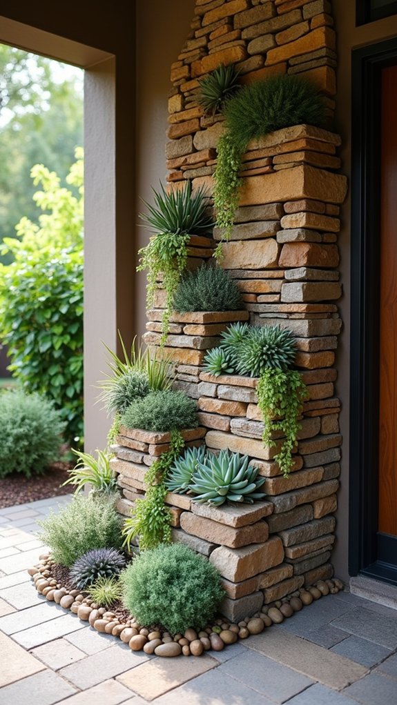 vertical rock garden aesthetics