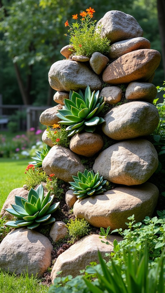 vertical rock garden design